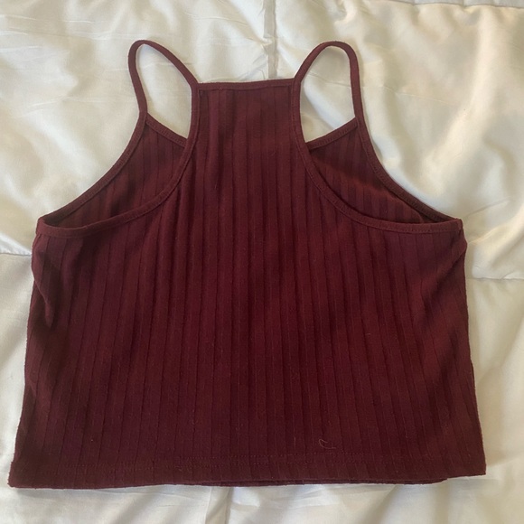 Burgundy Crop Top - Picture 3 of 3